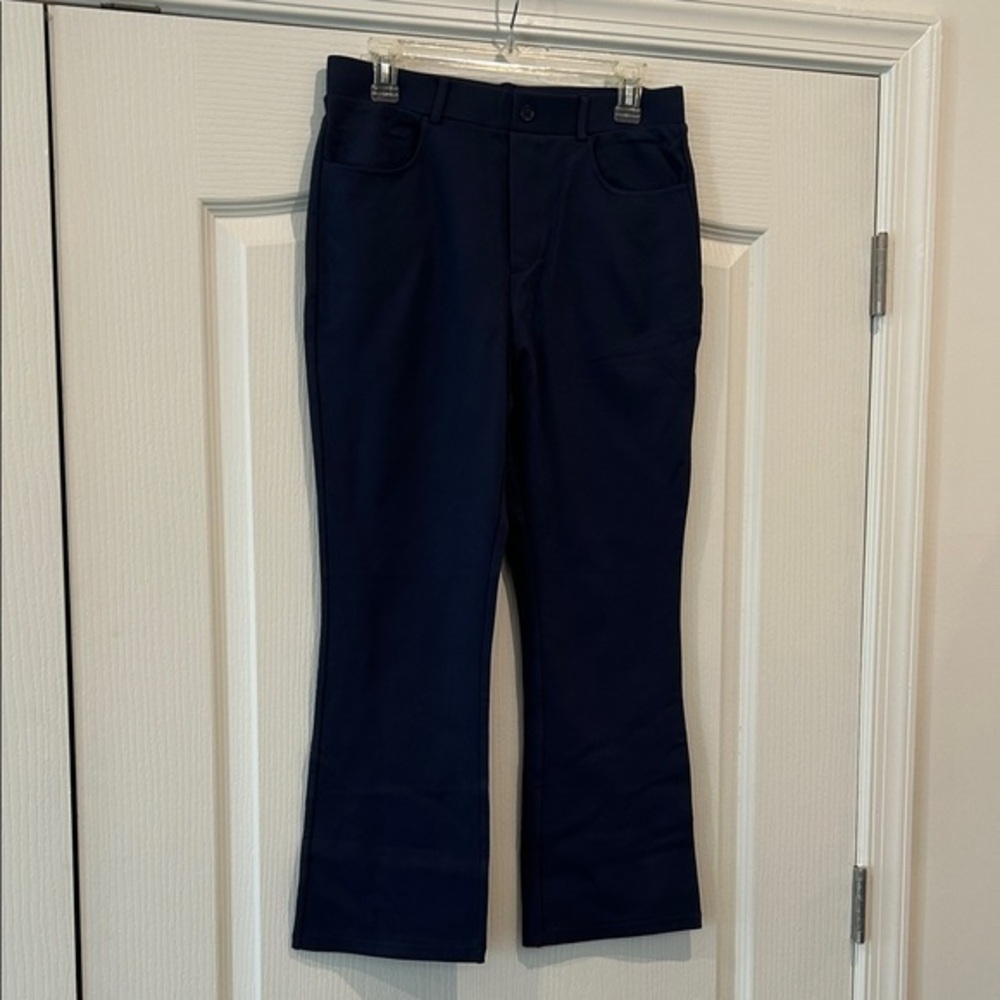 NWT HALARA Navy Blue Flared Pants Size Large